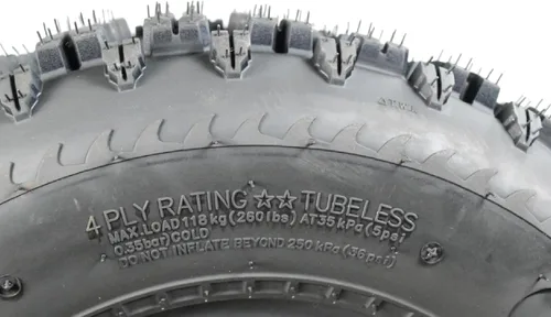 Miniatura 7 de MASSFX 20x10-9 Neumático Trasero para Vehículos Todo Terreno (ATV), Utilidad-Tarea (UTV) y Lado a Lado (SxS) - 4 Capas con Profundidad de Banda