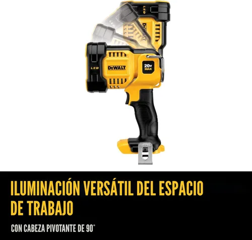 Miniatura 6 de DEWALT Luz de trabajo LED máxima 20V, cabeza pivotante (DCL043)