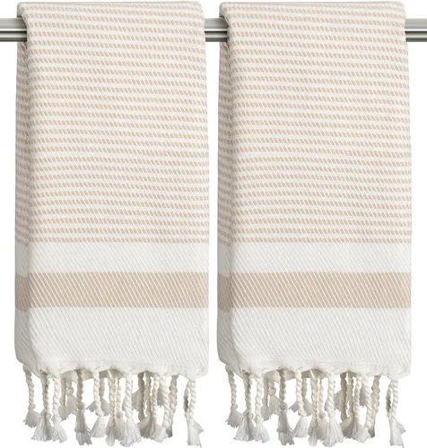 Miniatura 9 de cabanana Toallas de mano para baño, paquete de 2, 20 x 30 pulgadas, 100% algodón, toallas de mano turcas, superabsorbentes y de secado rápido, Aqua