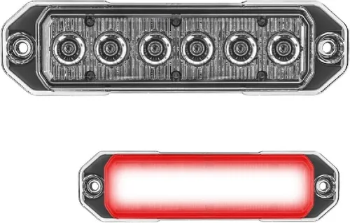 Miniatura 7 de SpeedTech Lights Z-6 TIR - Luz estroboscópica LED de montaje en superficie, 6 LED, faro de advertencia de peligro de rejilla de 18 W para vehículos