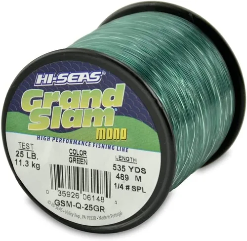 Miniatura 61 de HI-SEAS Línea de pesca de monofilamento Grand Slam - Fuerte y resistente a la abrasión en transparente, rosa, verde, azul humo, amarillo Azul ahumado