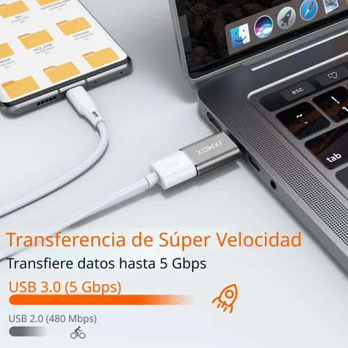 Miniatura 2 de Adaptador USB C a USB [paquete de 2], adaptador OTG Thunderbolt 3 a USB 3.0 compatible con MacBook Pro, Chromebook, Pixelbook, Microsoft Surface Go