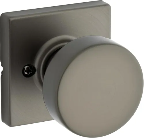 Miniatura 25 de Kwikset Pismo Manija de privacidad para puerta, para interiores, con cerradura, sin llave, con protección Microban, para baño y dormitorio, negro