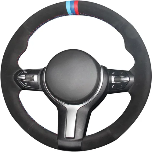 Miniatura 45 de MEWANT - Funda para volante de automóvil cosida a mano de Athsuede para BMW F87 M2 F80 M3 F82 M4 M5 F12 F13 M6 F85 X2 X5 M F86 X6 M F33 F30 M
