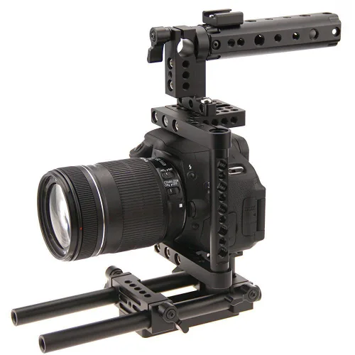 Miniatura 3 de CAMVATE Placa de montaje de trípode con mango superior para cámara compatible con Sony Panasonnic (negro) - 1136