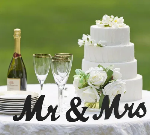 Miniatura 6 de Letrero de Mr and Mrs para decoración de mesa de novia de boda, letras decorativas para bodas, accesorios de fotos, decoración de pancartas, regalo