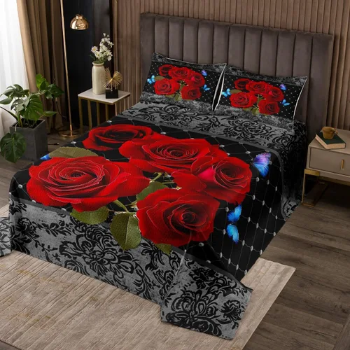 Miniatura 6 de Manfei Colcha rústica de cabaña para niños, tamaño individual, juego de 2 piezas para decoración de habitación de niños, colcha acolchada