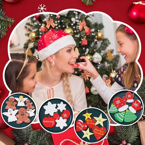 Miniatura 3 de Juego de Cortadores de Galletas de Navidad - 24 Piezas Cortador de Galletas Navideñas con 8 Formas - Hombres de Jengibre, Árbol de Navidad, Copo