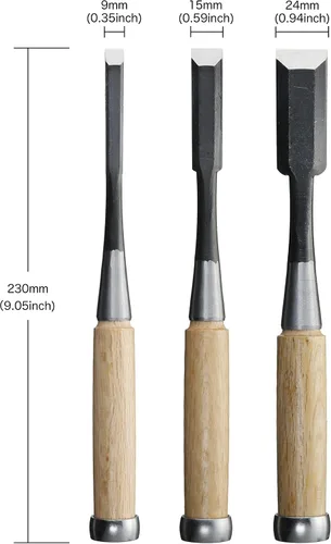 Miniatura 4 de Auténtico juego de cinceles japoneses de 3 piezas