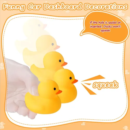 Miniatura 4 de Patos de goma con soporte de enchufe de pato, patos de automóvil para tablero de instrumentos, pato para decoración de Jeep y automóvil, divertido