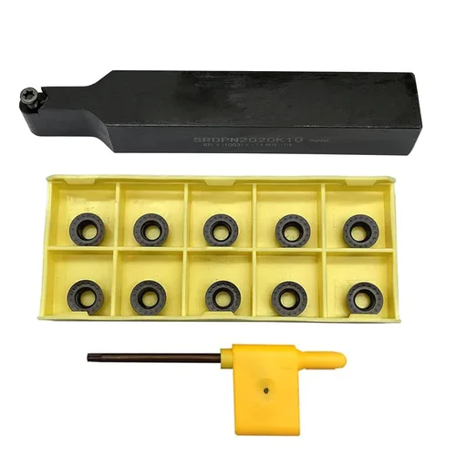 Miniatura 9 de GBJ Soportes de torneado de torno de 45° SRAPR1616H10 de 5/8 de pulgada y 0.630 in con 10 piezas RPMT10T3 de insertos de torneado redondos