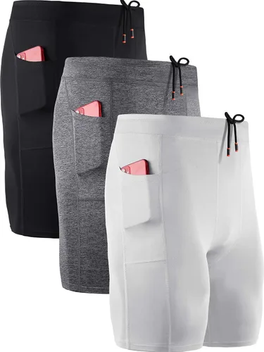 Miniatura 8 de NELEUS Men's 3 Pack Running Compression Shorts with Pockets