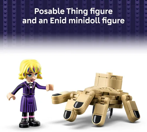 Miniatura 5 de LEGO Wednesday Juguete de Construcción del Apartamento de Thing - Juego de Baúl Transformador con Thing Articulable y Minifigura de Enid Sinclair