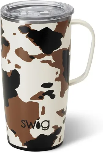 Miniatura 50 de Swig Life Taza de Viaje de 18 oz, Vaso Aislante con Asa y Tapa, Taza de Café de Viaje, Compatible con Portavasos, Acero Inoxidable, Vaso de 18 oz