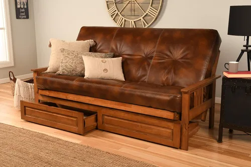 Miniatura 10 de Kodiak Furniture Monterey Marco de Futón con Acabado Butternut, Full, Solo marco