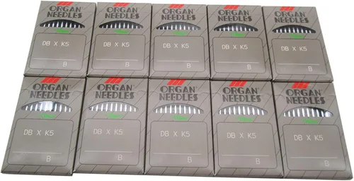 Aguja de órgano - 100 agujas de punta de bola DBXK5 de órgano compatibles con máquinas de bordado industriales Tajima Barudan SWF (tamaño 60/8)