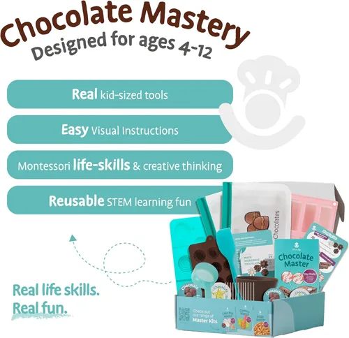 Miniatura 3 de Tovla Jr. Kit de fabricación de chocolate real para niños Aprende a cocinar con herramientas reales Set de regalo educativo STEM a partir de 4
