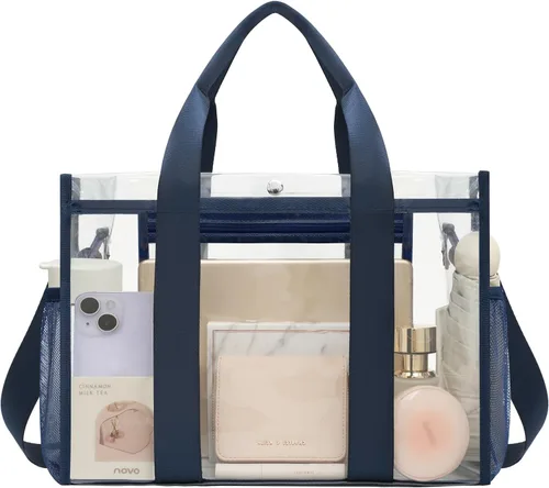 Miniatura 8 de BAGAIL Bolsa transparente, aprobada para estadios, con bolsillo interior, bolsa de viaje transparente para eventos deportivos, conciertos, trabajo