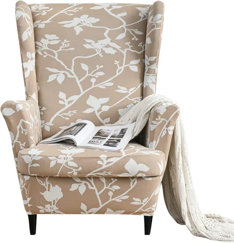 Miniatura 19 de GULI Wingback - Funda para silla de 2 piezas, fundas para silla de sillón, fundas de elastano para sofá, protector de muebles, lavable a máquina