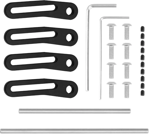 Miniatura 2 de ShareGoo Parachoques delantero trasero de aluminio ajustables compatibles con 1/10 Axial SCX10 Traxxas TRX4 Gspeed Power Wagon Body Chassis RC