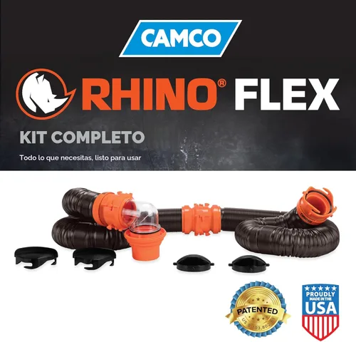 Miniatura 7 de Camco - Kit de extensión para manguera de alcantarilla , kit de manguera para alcantarilla - 6 m