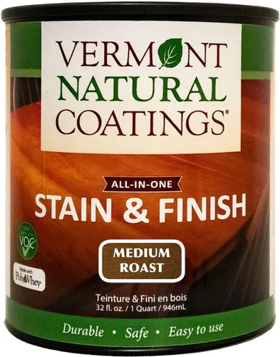 Miniatura 16 de Vermont Natural Coatings PolyWhey Stain & Finish - Westfield Walnut - Cuarto de galón Westfield Nogal