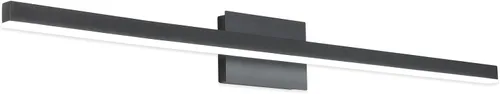Miniatura 10 de JOOSSNWELL Lámpara de iluminación LED para tocador de baño, barra de luz de baño moderna, 23.62 pulgadas, color negro, 18 W, 4000 K