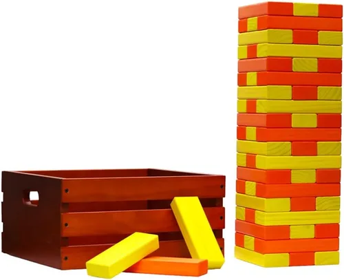 Miniatura 42 de Tailgating Pros Maderas gigantes de primera calidad con caja manchada: ¡elige los colores de tu equipo! Juego gigante para patio al aire libre