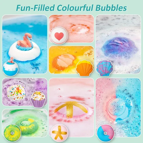 Miniatura 3 de Aofmee Bombas de Baño – 8 Bombas de Baño para Mujeres y Niños, Bombas de Baño Naturales Efervescentes de Spa, Baño de Burbujas que Hidrata la Piel