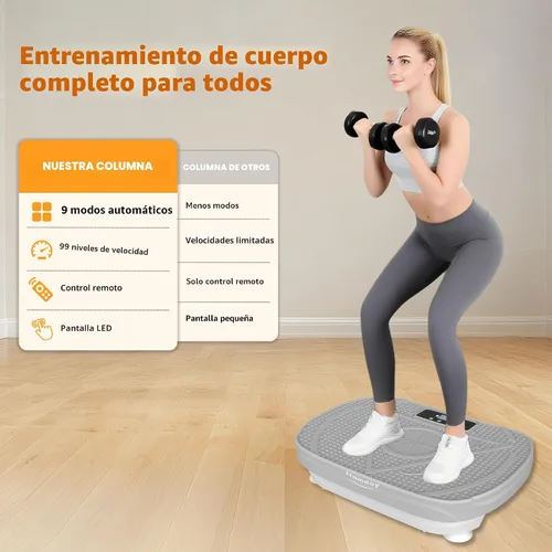 Miniatura 3 de Homesy Vibration Plate Exercise Machine, Vibrating Plate for Lymphatic Drainage, Full Body Shaking Workout Fitness Platform Board, Sport Gym