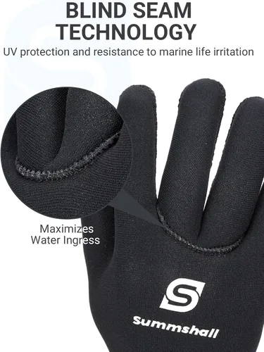 Miniatura 4 de Guantes de neopreno para niños de 0.118 pulgadas, guantes térmicos antideslizantes para natación, UV50+, mantienen el calor para bucear, kayak