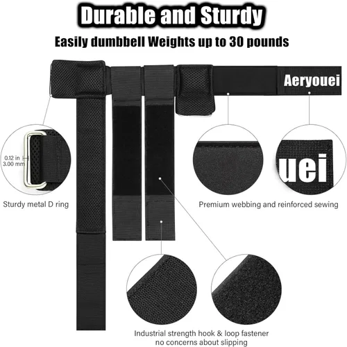 Miniatura 5 de Dumbbell Foot Attachment, Tibialis Trainer, Adjustable Ankle Weights, Leg Workouts at Home for Hip Flexors,Ankle Straps for Weight Lifting,Shin