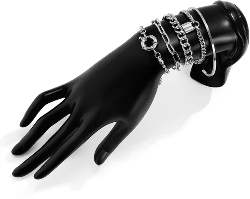 Miniatura 6 de 5 pulseras con dije de candado para mujeres y adolescentes, accesorios de mano de fiesta, Aolly, No es una piedra preciosa