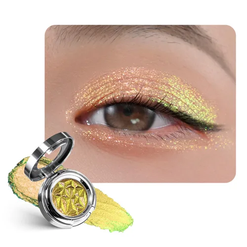 Miniatura 21 de CHARMACY Sombra de ojos multicromática con purpurina, sombra de ojos brillante con pigmentación intensa, sombra de ojos con acabado duocromático