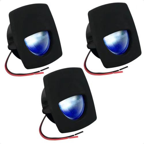 Miniatura 13 de Five Oceans - Luz LED de pasadizo para embarcación, luces LED azules de cortesía marinas, cuadradas para interior de barco, cubierta, cabina