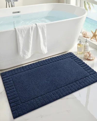 Miniatura 21 de DEXI - Alfombras de baño de 16"x24", alfombras antideslizantes para el suelo del baño, alfombra de baño ultrasuave y absorbente para la ducha, Beige