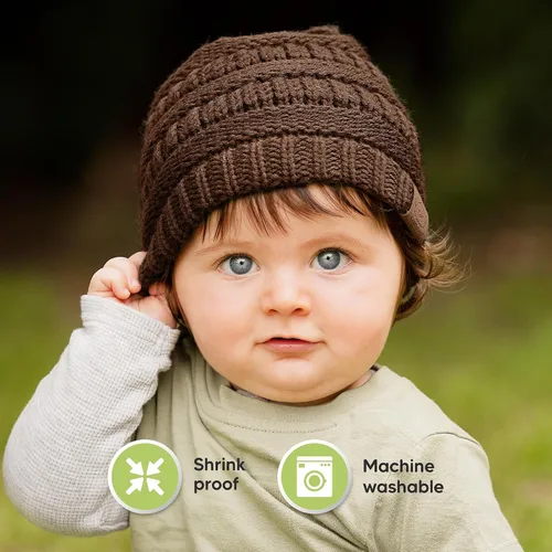 Miniatura 123 de KeaBabies 3-Pack Baby Beanies for Boys, Girls - Stretchy Knit Baby Hats, Cute Newborn