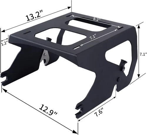 Miniatura 5 de Moto Onfire Tour Trunk Pack Rack de montaje para Harley M8 Low Rider/S/ST, Sport Glide (1-UP Rack de montaje)