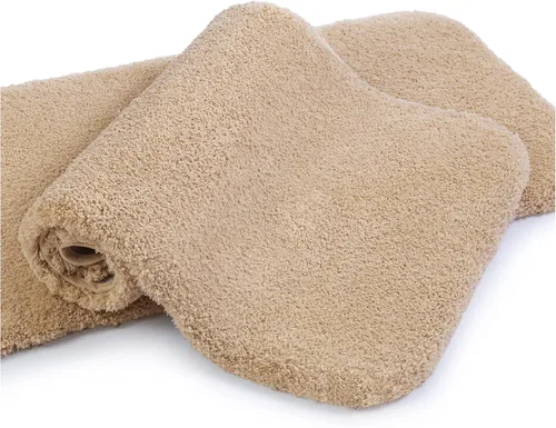 Miniatura 42 de VANZAVANZU Alfombras de Baño Antideslizantes Ultra Suaves Absorbentes de Microfibra Esponjosas Gruesas Alfombras de Baño Lavables a Máquina Gris