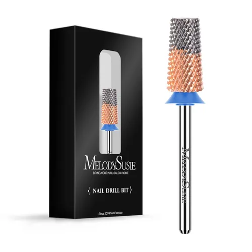 Miniatura 9 de MelodySusie Brocas de barril cónico para uñas, brocas de tungsteno de carburo de 3/32 pulgadas, adecuadas para manicura, pedicura, cutícula, esmalte