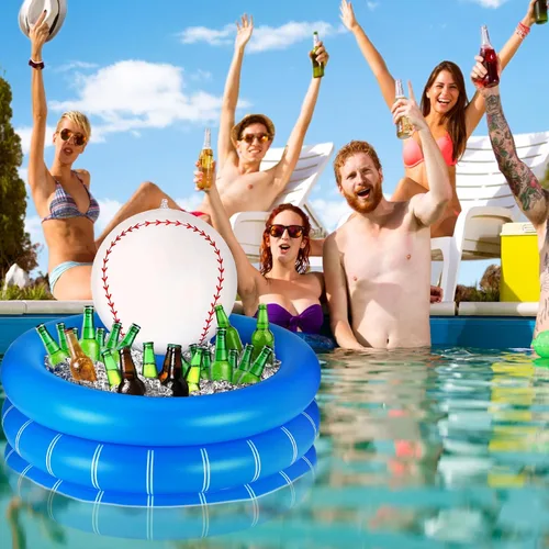 Miniatura 6 de Bencailor - Barra de servir inflable de PVC para bebidas de fútbol, juego de lanzamiento, decoración de fiesta, rugby, baloncesto, béisbol