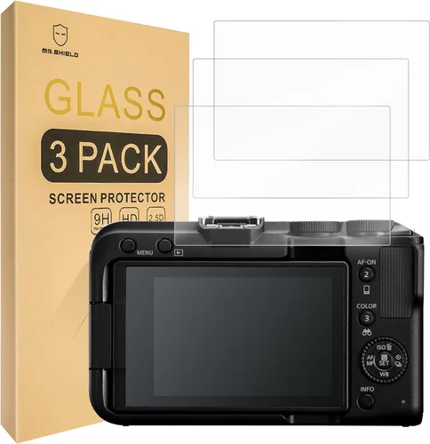 Mr.Shield Protector de pantalla compatible con Canon EOS R50 V / R50V [no para R50] [vidrio templado] [paquete de 3] [vidrio japonés con dureza 9H]