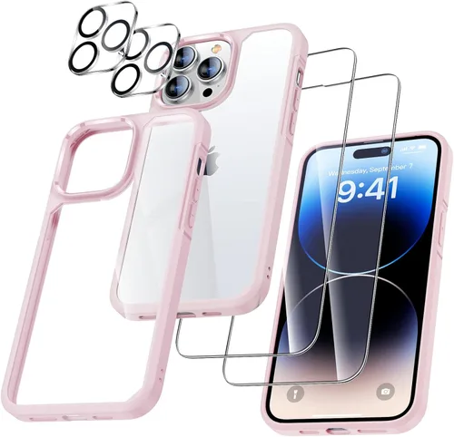 Miniatura 7 de UniqueMe [Diseño 5 en 1 para iPhone 13 Mini ase, paquete de 2 protectores de pantalla de vidrio templado + 2 protectores de lente de cámara