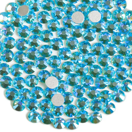 Miniatura 41 de Beadsland 1440 diamantes de imitación de cristal con parte trasera plana, gemas redondas, ámbar, SS3, 0.047-0.055 in