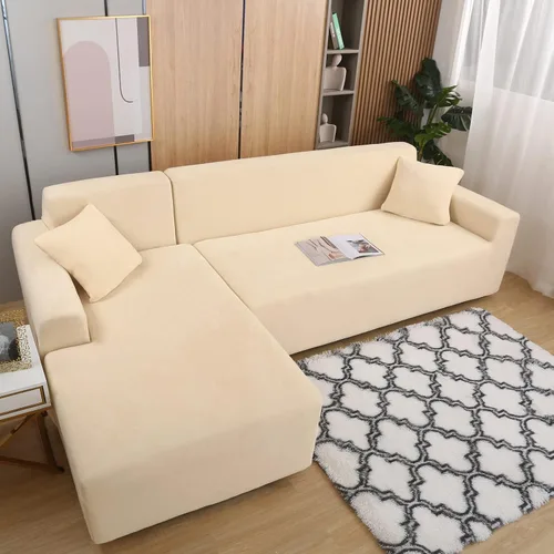 Miniatura 3 de MIFXIN Fundas para sofá modular en forma de L, 2 piezas, elásticas, tipo L, para sofá esquinero, protector de muebles, para mascotas, niños y perros