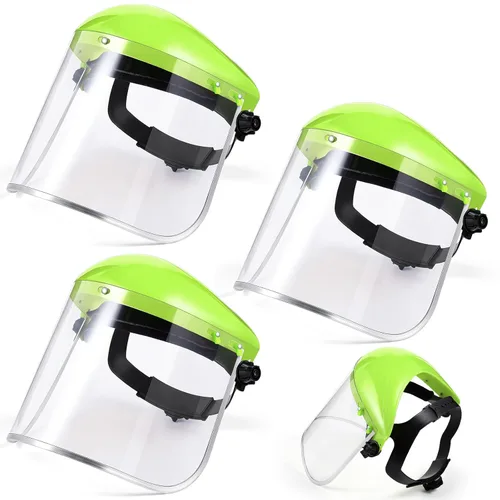 Miniatura 16 de Copkim Paquete de 3 Caretas de Seguridad Faciales para Esmerilado Transparente de Cara Completa Resistente a Impactos Seguridad PET Careta Completa
