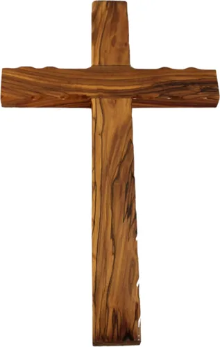Miniatura 6 de Holy Land Market Par de cruz de madera de olivo, colgante de pared de 4 pulgadas de Belén, decoración religiosa hecha a mano