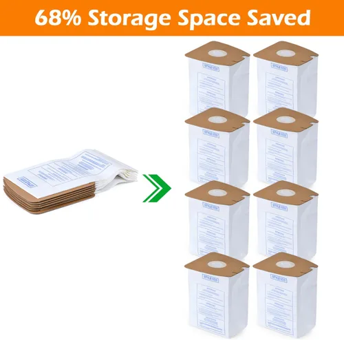 Miniatura 5 de Paquete de 8 bolsas de vacío estilo MM para aspiradoras Eureka Mighty Mite 3670 y 3680 – Reemplaza piezas 60295, 60295A, 60295B, 60295C, 60296