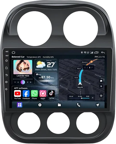 5GWi-Fi 1280 * 800HD (sistema OTA de actualización en línea) Radio de coche estéreo para Jeep Patriot Compass 2010-2016 Carplay Andriod Auto, FM y