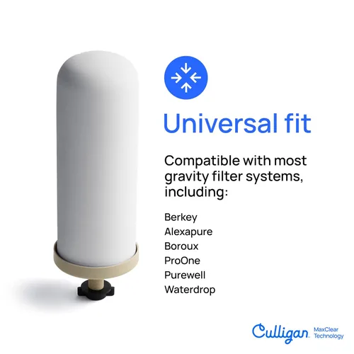 Miniatura 4 de Culligan MaxClear - Sistema de filtro de agua por gravedad de 3 galones que elimina microplásticos, PFAS y plomo, certificado NSF/ANSI, filtro